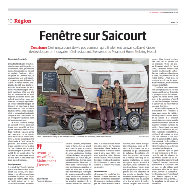 Article dans Le Journal du Jura