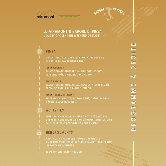 Miramont à Saicourt & Sapore Di Pinsa